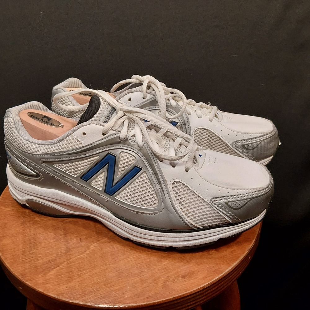New Balance 847v2 Walking Shoes White Silver Blue MW847WN Mens 8.5 4E USA Made